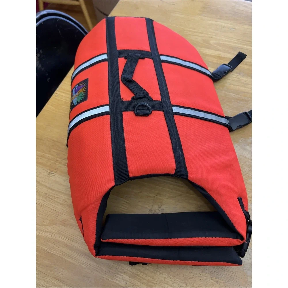Outward Hound Pet Gear Life Jacket, Orange, Medium Adjustable